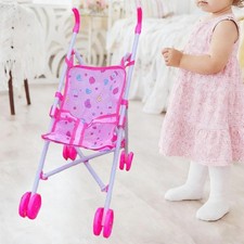 Children Doll Stroller Toy Carrier Cart Folding Party Favors Birthday Gift (doll