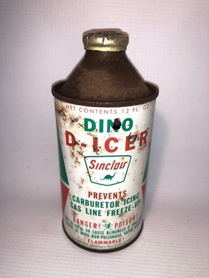 Vintage Sinclair Dino Gas Line Cone Top Can