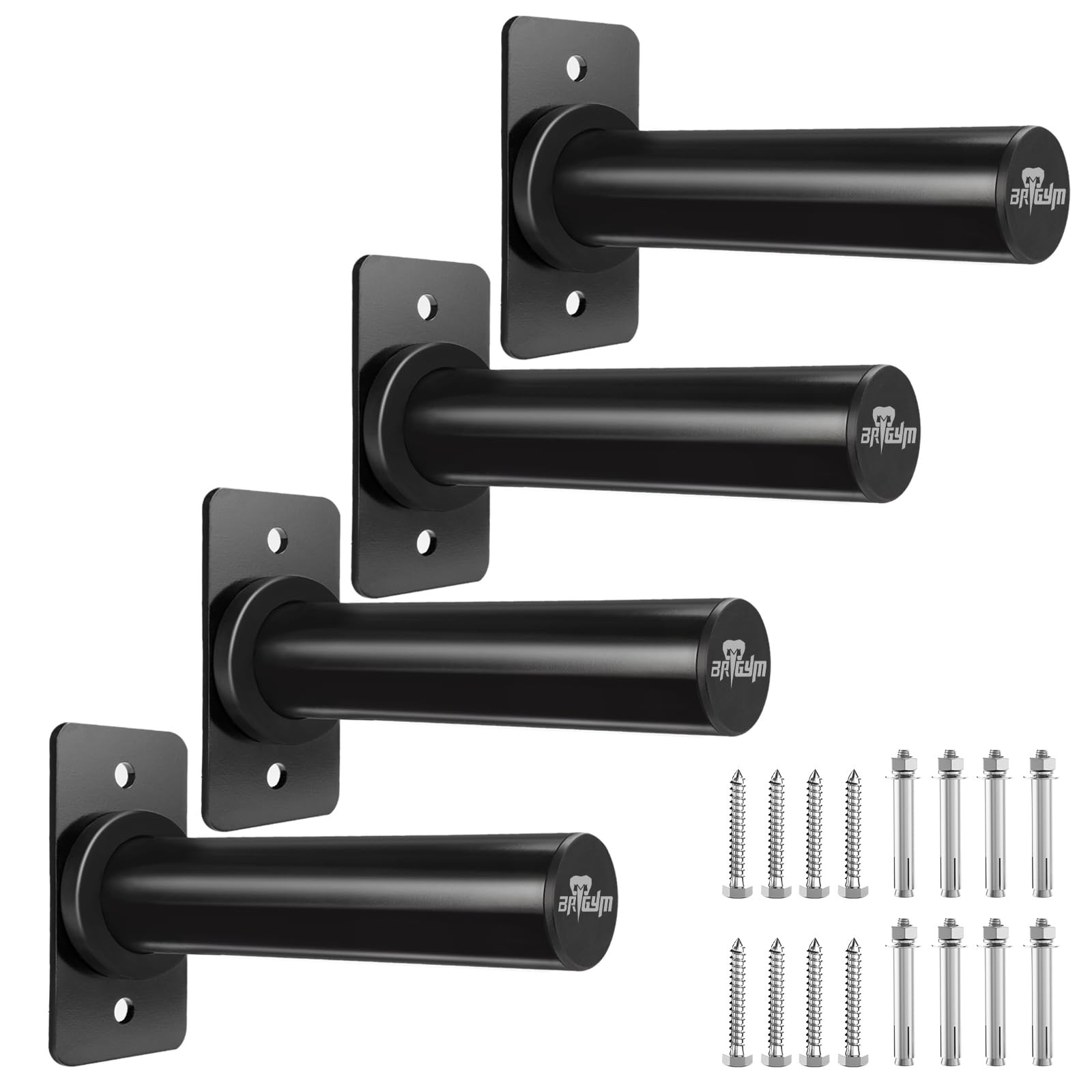 Wall Mounted Weight Plate Holder, Fit 2inch Olympic Weight Plates, Max Weight...