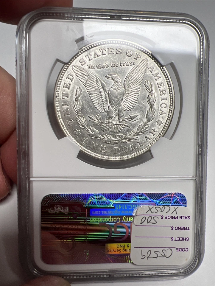 1921-D ‘Faint Date’ Obverse Struck Thru Error NGC AU55 Morgan Dollar U.S. Silver - Image 4 of 4