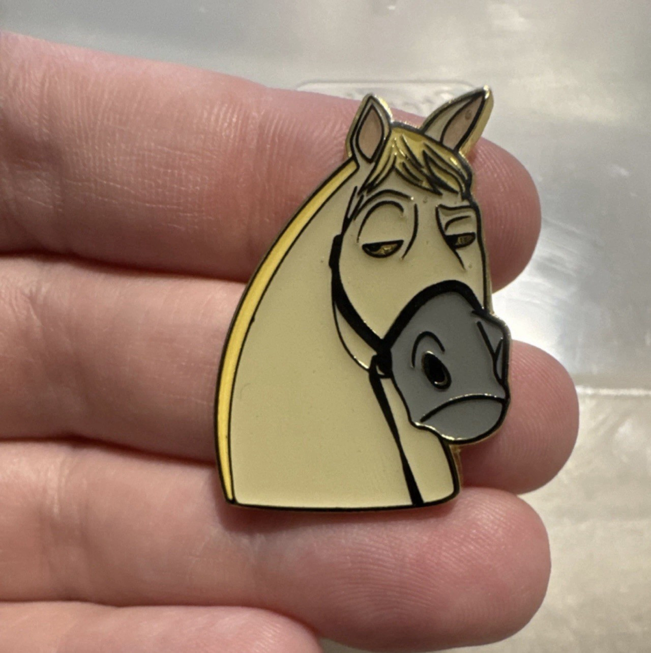 Disney Tangled Maximus Horse Character Pin Single Collectible Gold Tone