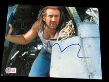 NICOLAS CAGE SIGNED AUTOGRAPH 8x10 PHOTO CON AIR BECKETT BAS AUTO COA D