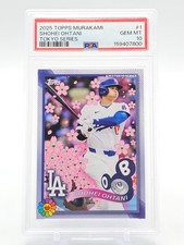 SHOHEI OHTANI 2025 TOPPS MURAKAMI TOKYO SERIES BASEBALL #1 DODGERS PSA 10 Q2161