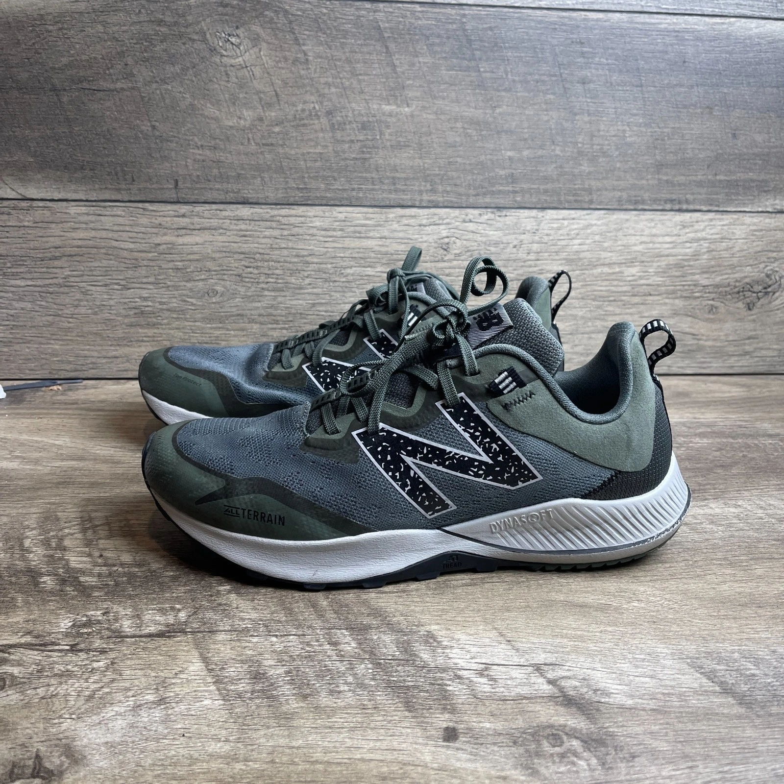 New Balance Dynasoft Nitrel v4 MTNTRCA4 Mens 12 D Trail Running Shoes Gray Green