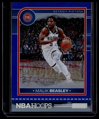 2024-25 Hoops Winter #145 Malik Beasley Blue Holo
