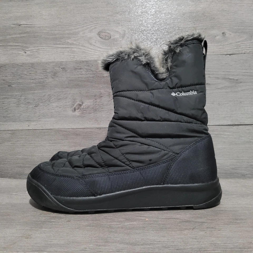 Botas de invierno Columbia Minx Slip V para mujer talla 12 negras Foto 2 de 4