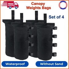 Heavy Duty Weight Bags(150LBS) For Pop up Tent, Set of 4, Black (Without Sand)