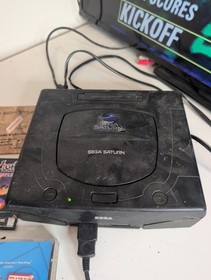 SEGA Saturn Black Model MK-80000A Game Console 11 Games NFR 1 Controller Manual