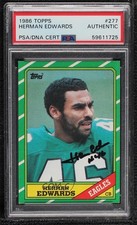 PSA/DNA 1986 Topps Herman Edwards #277 PSA/DNA Authentic Card & Auto 0ba9