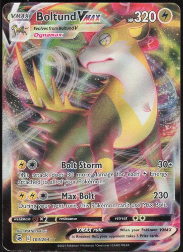 Boltund VMAX 104/264 SWSH08: Fusion Strike Holo Ultra Rare MP EN