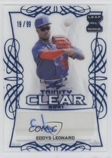 2021 Leaf Trinity Clear Auto Platinum 19/99 Eddys Leonard #CA-EL1 Auto 07yw