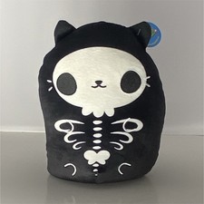 Cats vs Pickles Skelecat Collector's Edition Black White Plush 9