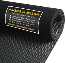 Golener Oil Spill Mat - Garage Floor Mat, 4'11" x 6', Black 