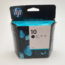 HP 10 Black Ink Cartridge (69ml) C4844A - Genuine OEM Printer Supply - JAN 2017