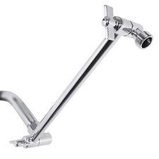 NearMoon Adjustable Shower Arm Universal Connection, 11 Inch, Chrome Finish