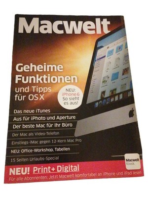 Macwelt 2014 OS X Tipps iTunes iPhone 6 Computer Zeitschrift