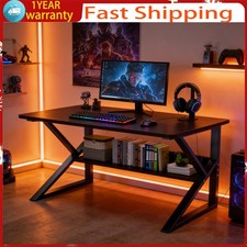 120x60x75cm Gaming Desk Computer Table Home Office Desk with Storage Rack NEW