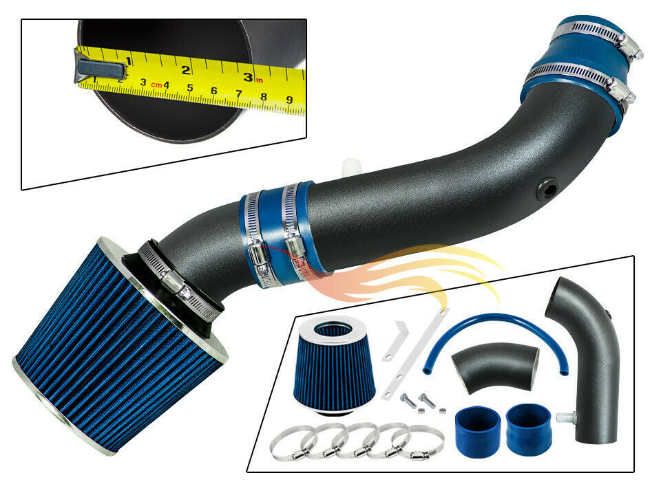 BCP RW BLUE For 2007-2011 JEEP Wrangler 3.8L V6 Racing Ram Air Intake Kit+Filter