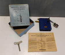 Moteur à ressort Meccano n°1A - Boite, Instructions, Clé - jouet ancien 1959