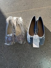 2 Pairs Of Ballet Flat Shoes Size 7 new
