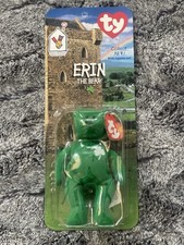 Erin The Bear 1997 McDonalds Ty Beanie Baby 1993 Oak Brook Tag Errors RARE NEW