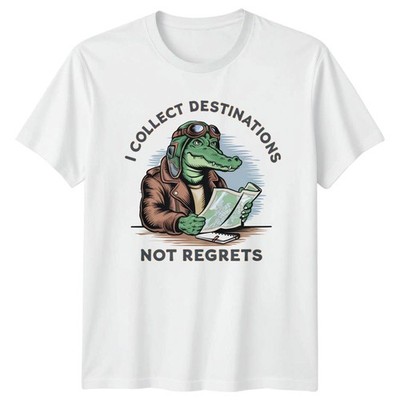 I Collect Destinations Not Regrets T-Shirt Pilot Flieger Reise Abenteuer