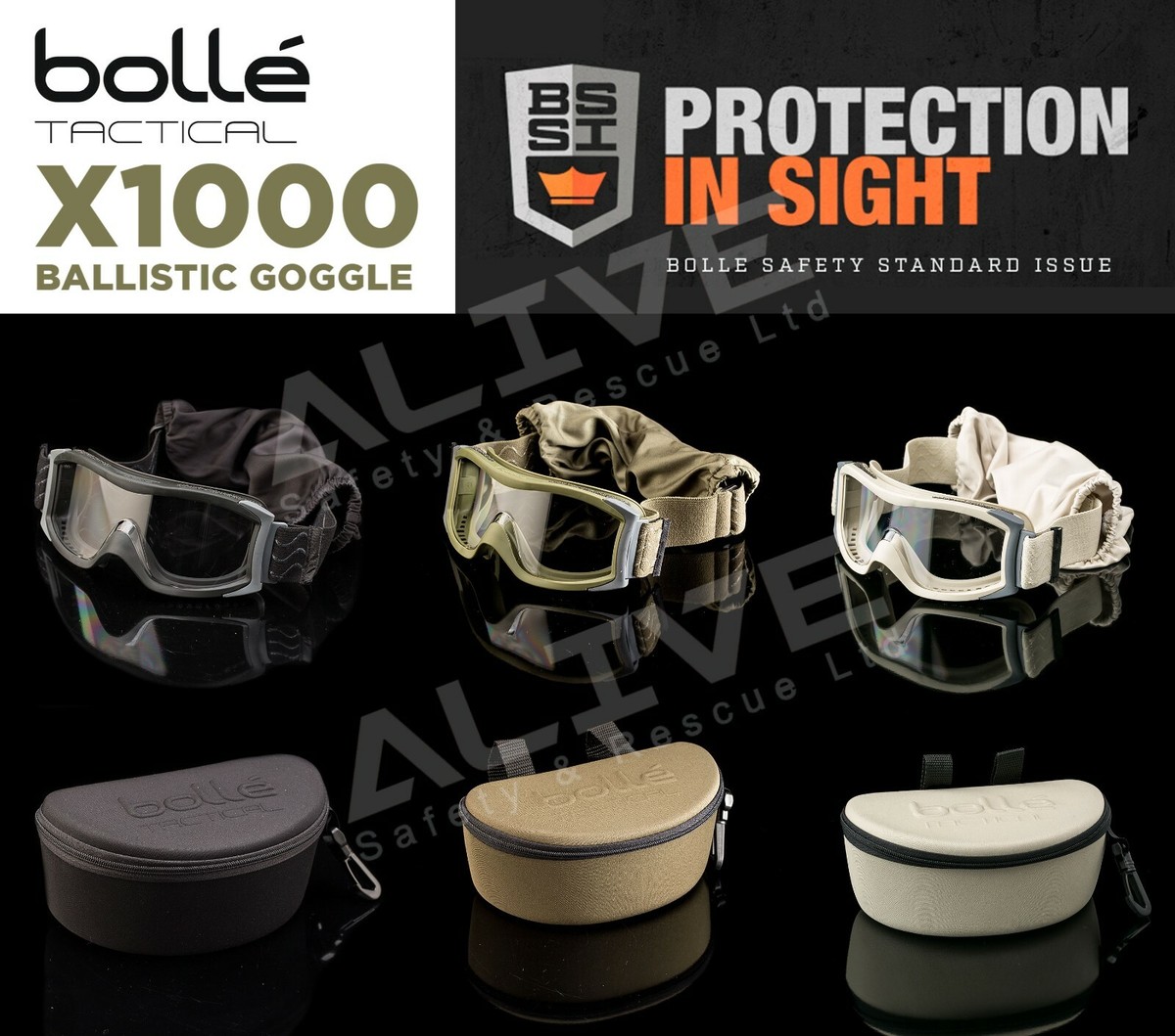 Bolle Tactical X1000 Ballistic Goggles Airsoft Paintball Army