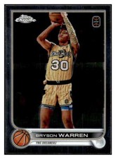 Bryson Warren RC 2023 Topps Chrome Overtime Elite #92 ROOKIE OTE NBA ID:70898