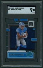 2022 Panini Clearly Donruss #58 Jameson Williams RC SGC 9 -9473892 Detroit Lions
