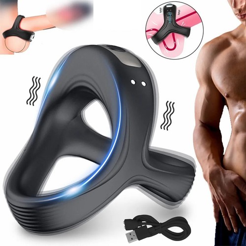 Penisring Vibratoren mit starken Stimulation Cockring Sexspielzeuge für Männer - Bild 15 von 17