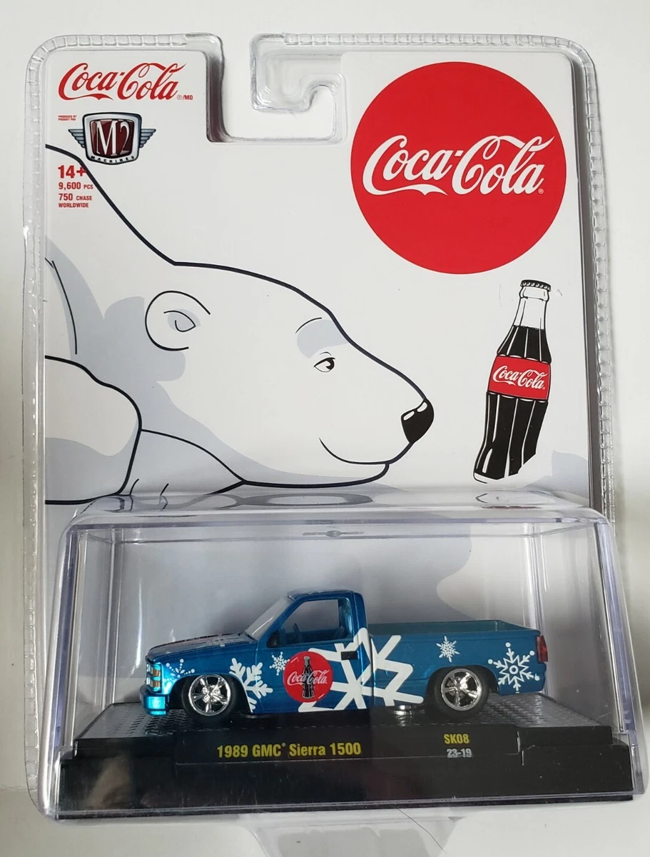 NEW!! 2023 M2 Machines 1:64 Coca-Cola Christmas 1989 GMC Sierra 1500