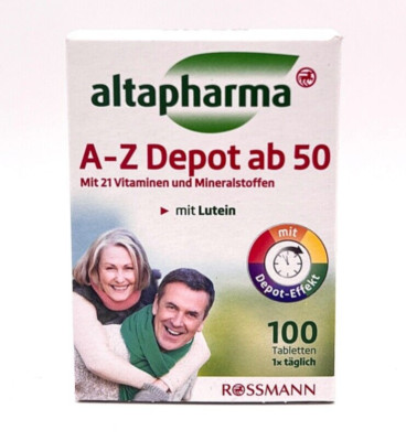   Altapharma A-Z Depot ab 50 Jahren Multivitamin + Mineral mit 21 Vitaminen  