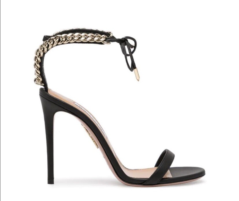 Aquazzura Nikki Leather Stiletto Sandals Size 39 | eBay