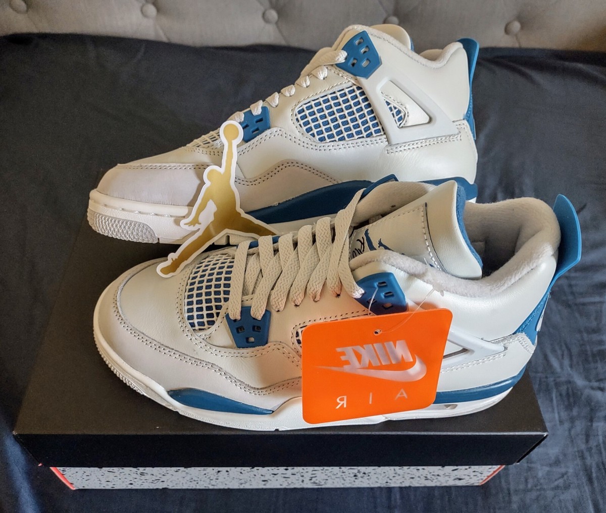 Air Jordan 4 Retro Military Blue GS Size 5Y / 6.5W | eBay