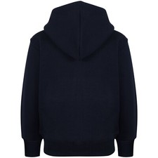Kids Girls Boys Unisex Plain Fleece Navy Hoodie Zip Up Style Zipper Age 2-13 Yrs