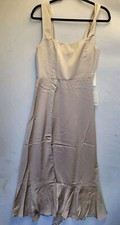 Show Me Your Mumu Claire Midi Dress Champagne Luxe Satin Size XL Bridesmaid 2777