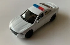 Welly 2016 Dod Charger R/T Blank Unmarked Police Car, White, Diecast 