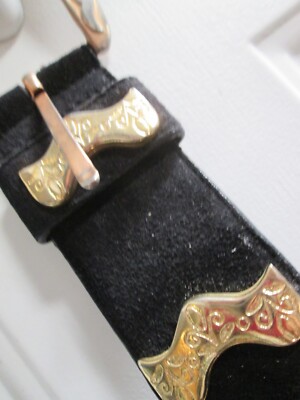 Vtg ESCADA black Leather suede WOMEN display picture 3