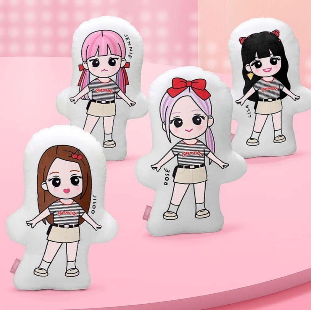 BLACKPINK × Swensons BIG Plush Doll Pillow Lisa Jennie Jisoo