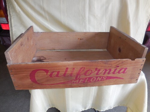 California Melons King O' The West Turlock Fruit CO.Original Old Fruit Wood box - Picture 2 of 10