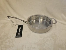 New Calphalon Classic Stainless Steel Cookware Saute Pan & Lid  3Qt- 5003 Read