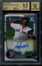 2016 Bowman Chrome Anderson Espinoza Auto BGS 9.5 Gem Mint 10 Autograph RC