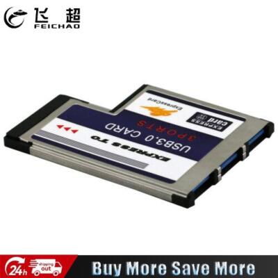3 Ports USB 3.0 zu Expresscard 54mm Adapter Konverter für PCMCIA Express Card