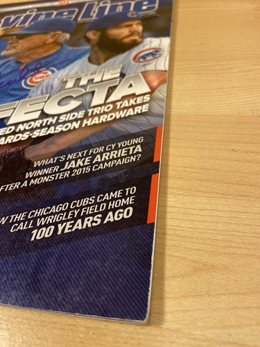 Joe Maddon Chicago Cubs WS Autographed Signed 2016 January Magazine Vine JSA COA - Picture 7 of 12