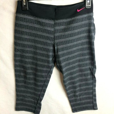 Nike Girls 6//6X Volt Green Dri-Fit Athletic Workout Exercise Capri Leggings