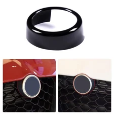 For Alfa Romeo Giulia 2017-2020 Front badge trim ring ABS Black