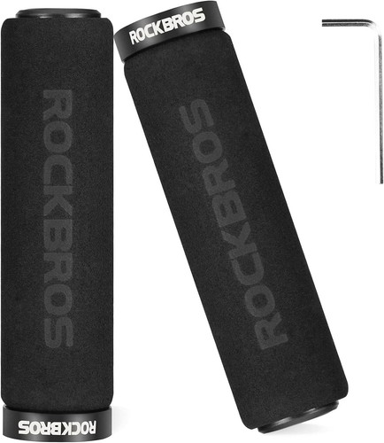 MTB Bike Grips Rubber Glossy Silicone Sponge Handlebar Grips Ultralight Non-slip - Picture 2 of 20
