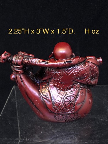 Happy Buddha (Hotei)Carrying Treasure Bag Miniature Statue - 第 5/6 張圖片