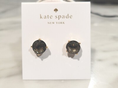 New Kate Spade NY Rise and Shine Black Diamond Fashion Earrings