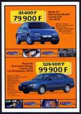 1998 MAZDA 323 & 626 Nautilia Vintage Original Print AD | Blue car photo France